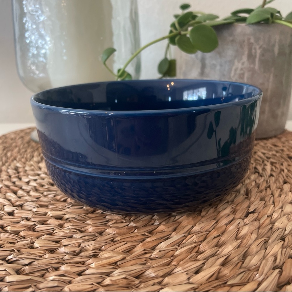 Crate & Barrel Navy Blue 6" All Purpose Cereal Bowl Aaron Probyn
